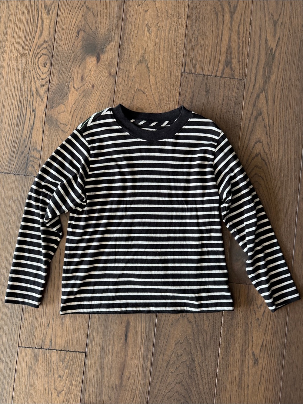 J.Crew Crewcuts Kids Long Sleeve Stripe Tee in Broken in Jersey Sz 6-7 NEW